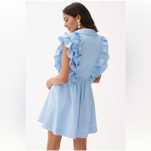 Maeve Ruffle Front Mini Dress - Picture 2 of 12